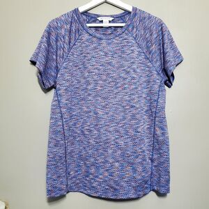 Athleta Ultimate Train Mesh Tee Womens Size Medium Multicolor Athleisure Workout